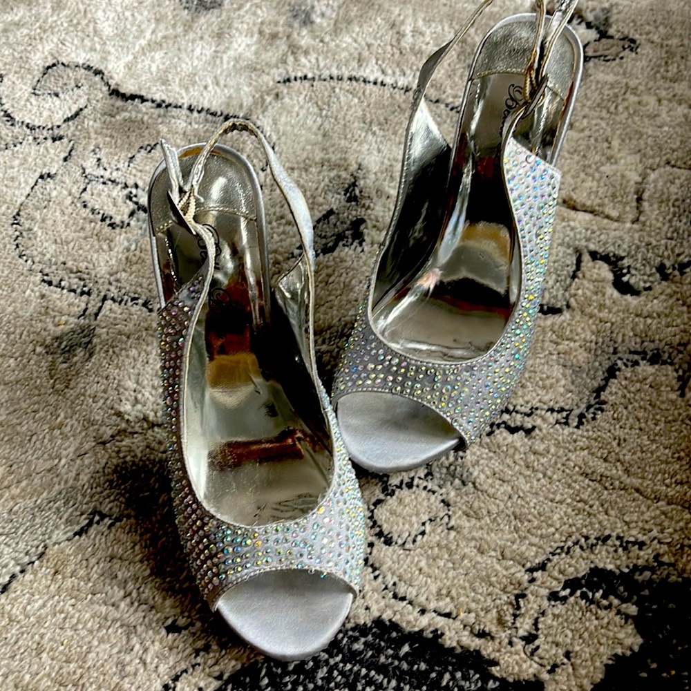Beautiful Rhinestone Heels. 6 1/2